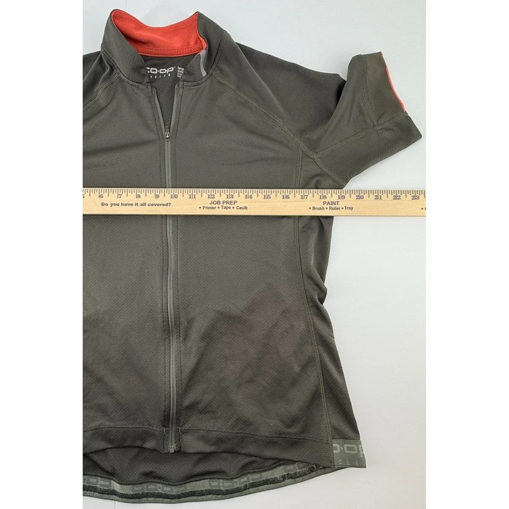 Co-Op Cycles Cycling Jersey Women Large Green Full Zip Short Sleeve Fitted Adult
